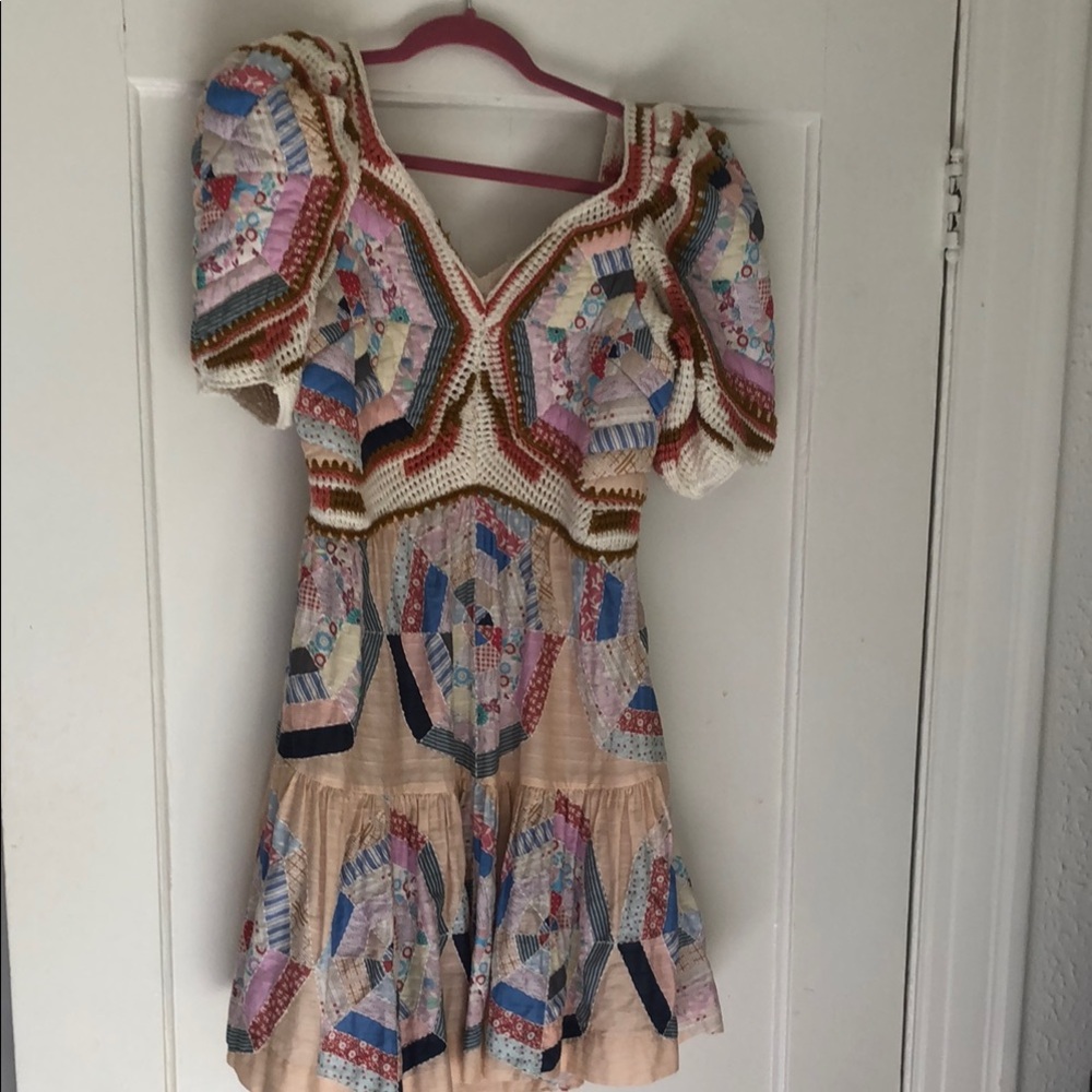 Sea Multicolor Patchwork Mini Dress - image 4